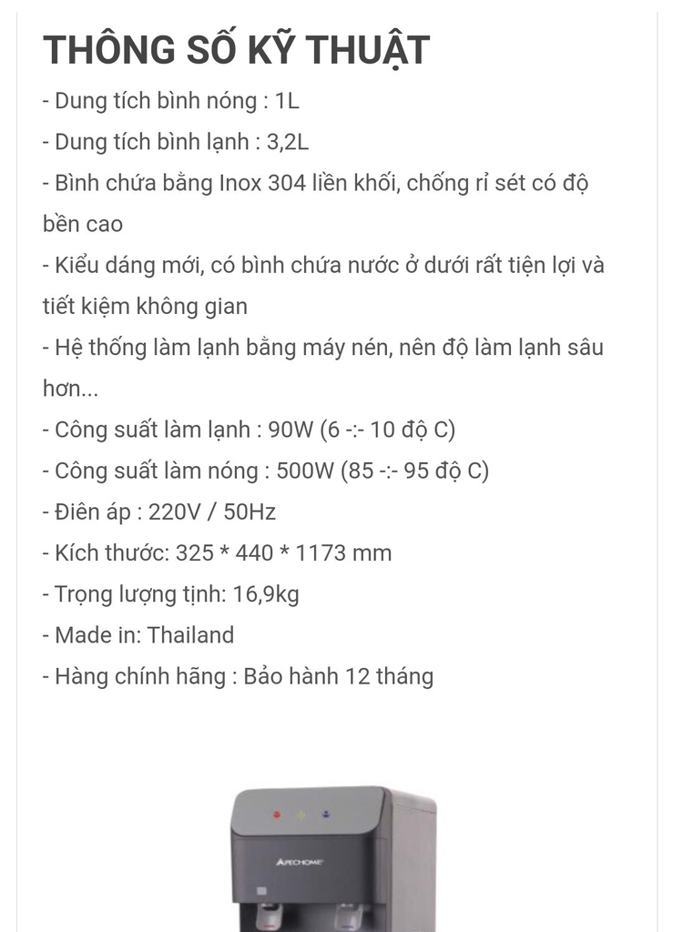 Máy uống nóng lạnh Apechome APH-2244NL