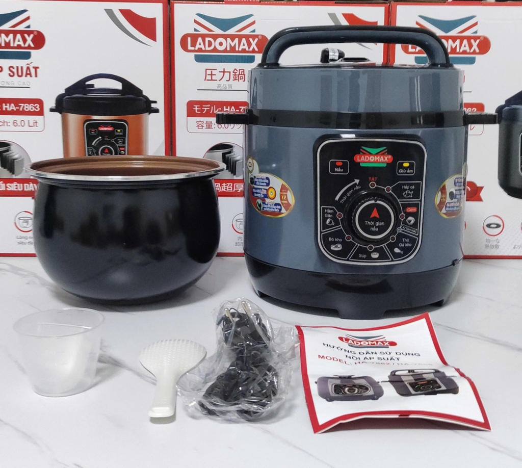 Nồi áp suất 6.0L Ladomax Ha7868 (1tx4)