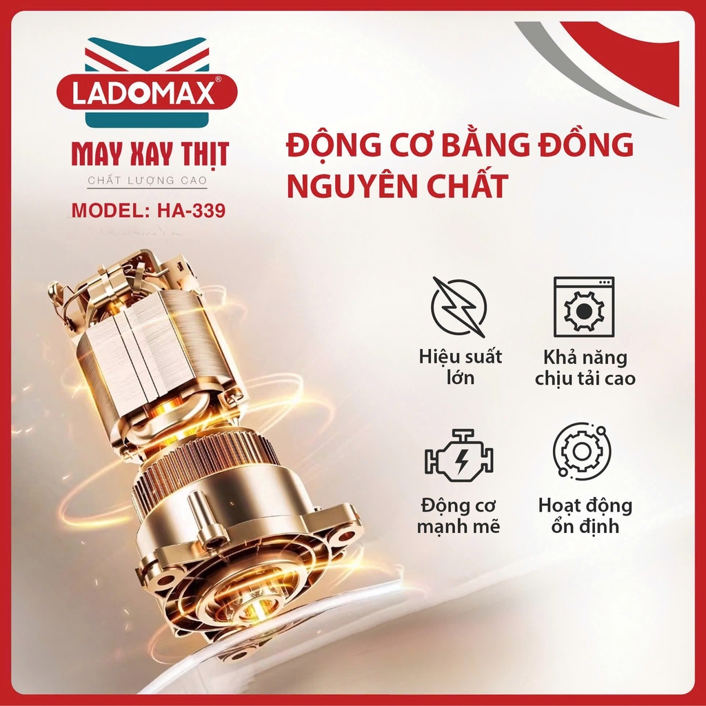 Máy xay thịt 3 cối Ladomax Ha-339 (1tx1)