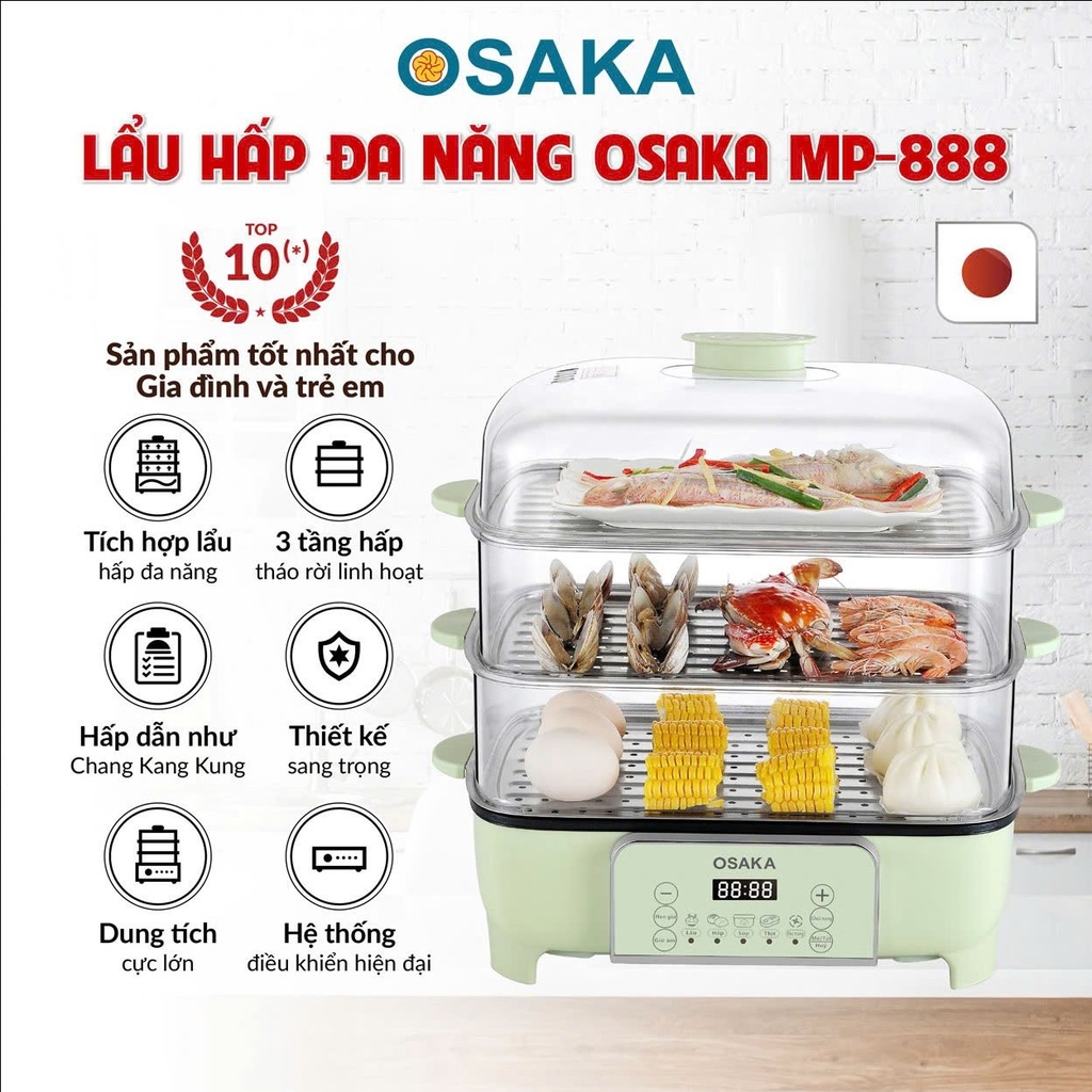 Lẩu lẩu hấp đa năng Osaka MP888 (1tx1)