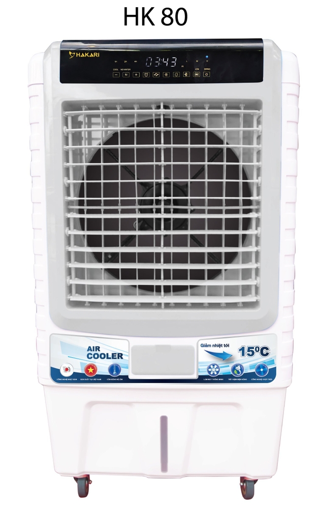 Quạt làm mát 70L điện tử Hakari HK-80 Remote