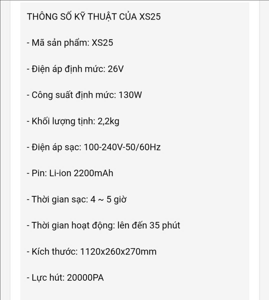 Máy hút bụi cầm tay không dây Jetzt  SX25
