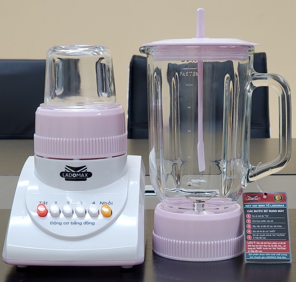 Máy xay sinh tố 2 cối thủy tinh Ladomax Ha-9166-2 (1tx8)