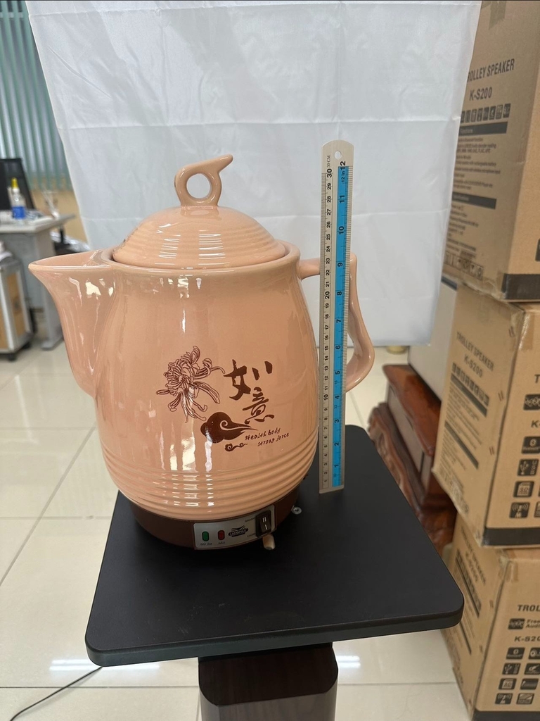 Ấm Sắc Thuốc Điện Ladomax Ha-8845 Màu Hồng, Có Chuông Báo (1tx6)