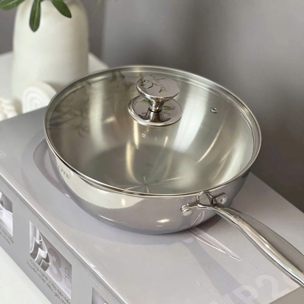 Chảo xào inox 3 lớp 26cm Kalite KWP2601
