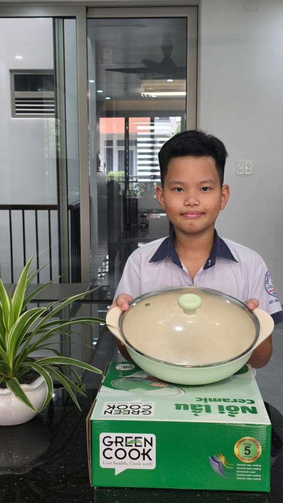 Nồi lẩu nhôm đúc 28cm Greencook GCS2410-28IH (1tx8)