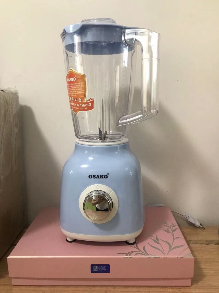 Máy xay sinh tố 2 cối nhựa Osako ST02, 400W, (1tx6)