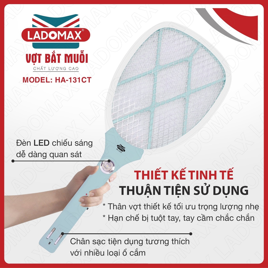 Vợt Muỗi Ladomax Ha-131CT (1tx60)