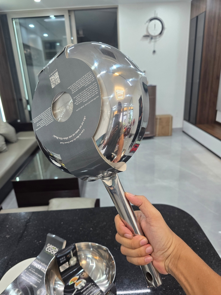 Chảo inox 3 lớp miệng rót 24cm Greencook GCP254-24IH (1tx6)