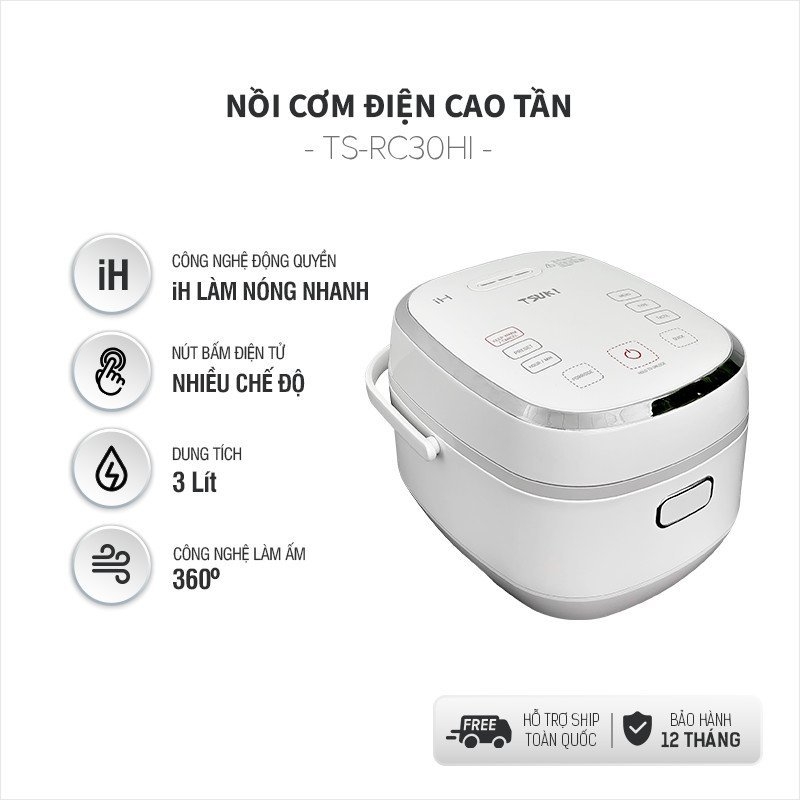Nồi cơm điện từ cao tần 1.5L Tsuki TS-RC30HI