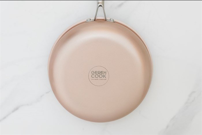 Chảo inox 3 lớp inox 304 liền đáy 26cm Greencook GCP245-26IH (1tx6)