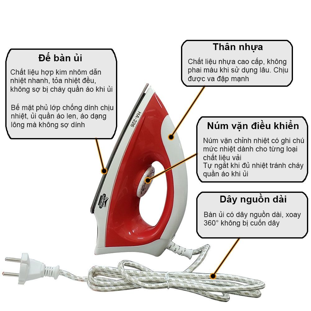 Bàn ủi Khô Ladomax Ha-226 (1tx24)