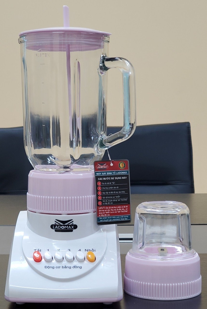 Máy xay sinh tố 2 cối thủy tinh Ladomax Ha-9166-2 (1tx8)