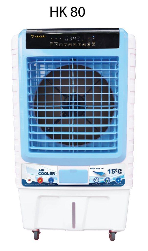 Quạt làm mát 70L điện tử Hakari HK-80 Remote
