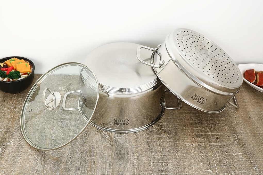 Bộ nồi chảo inox 8 món Greencook GCS241-T1