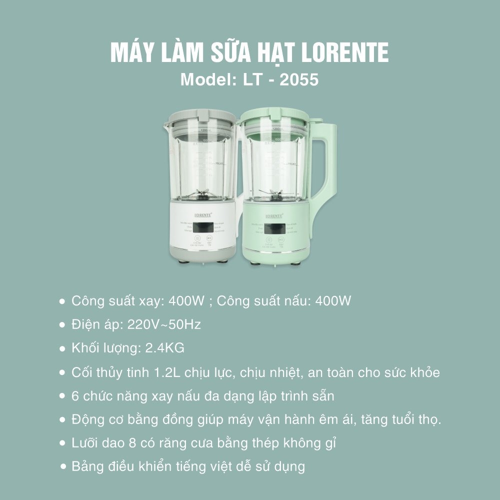 Máy Xay Nấu Sữa Hạt Lorente LT-2055