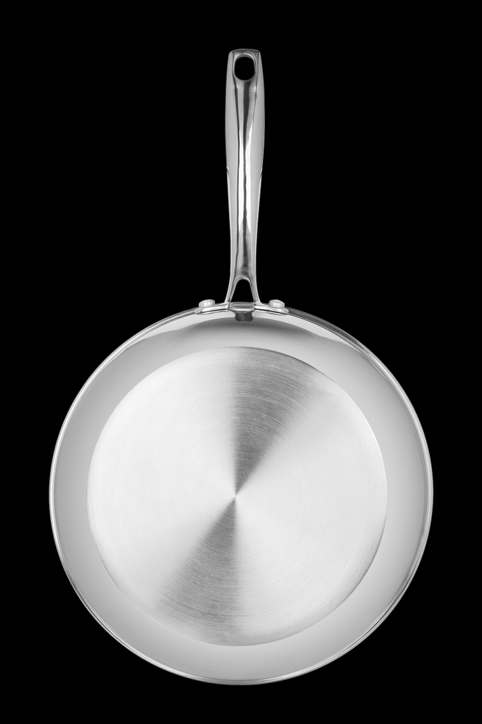 Chảo men gốm inox 3 lớp nguyên khối 24cm Greencook GCP235-24IH (1tx6)