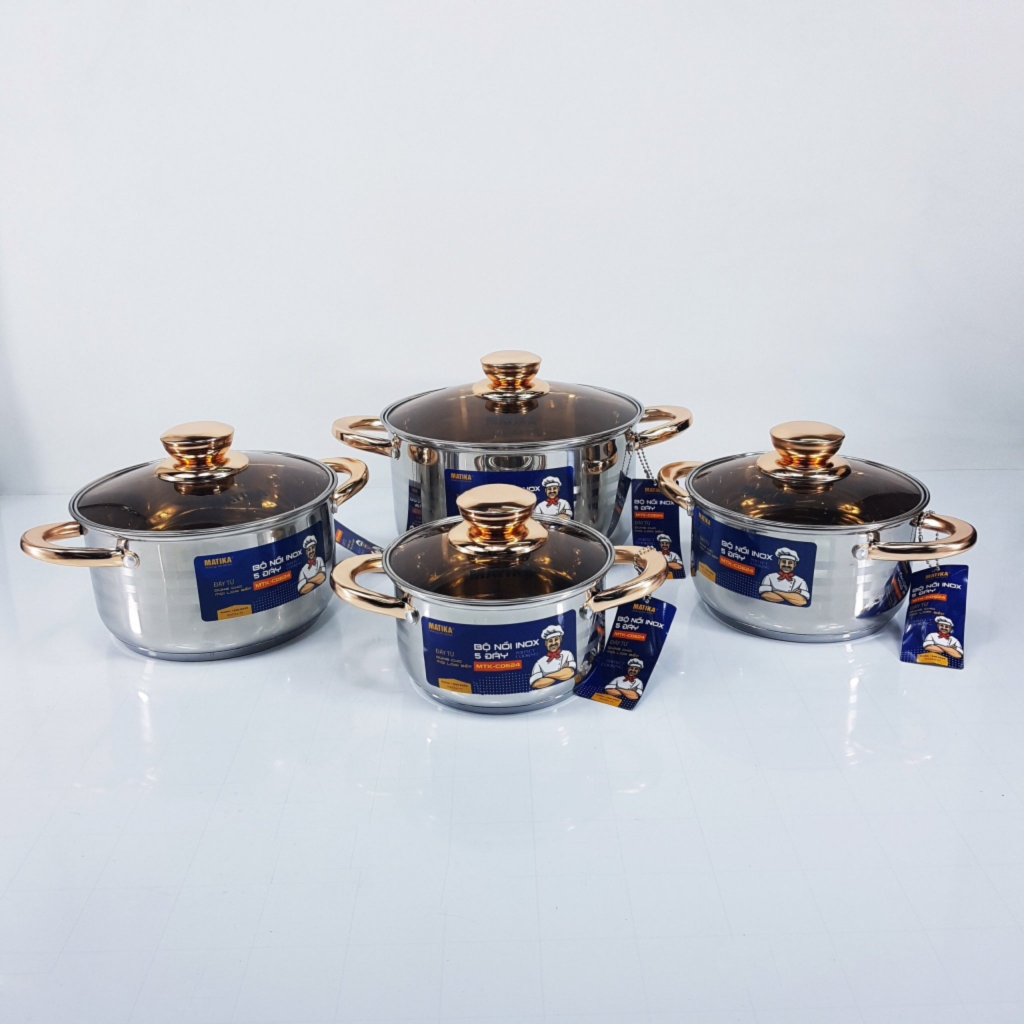 Bộ 6 nồi chảo inox Matika MTK-C0624 (1tx2)