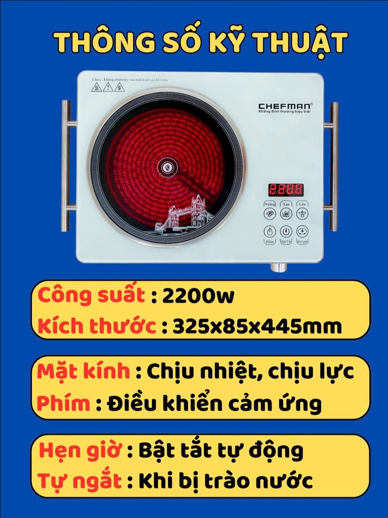 Bếp điện hồng ngoại Chefman CM-223