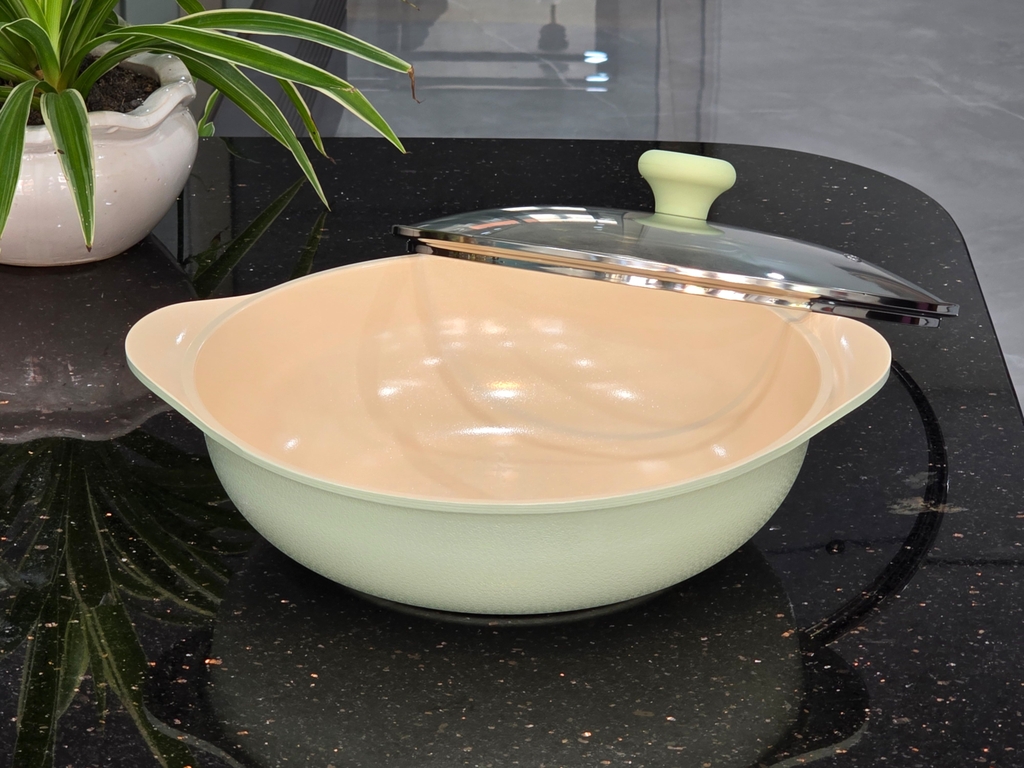 Nồi lẩu nhôm đúc 28cm Greencook GCS2410-28IH (1tx8)