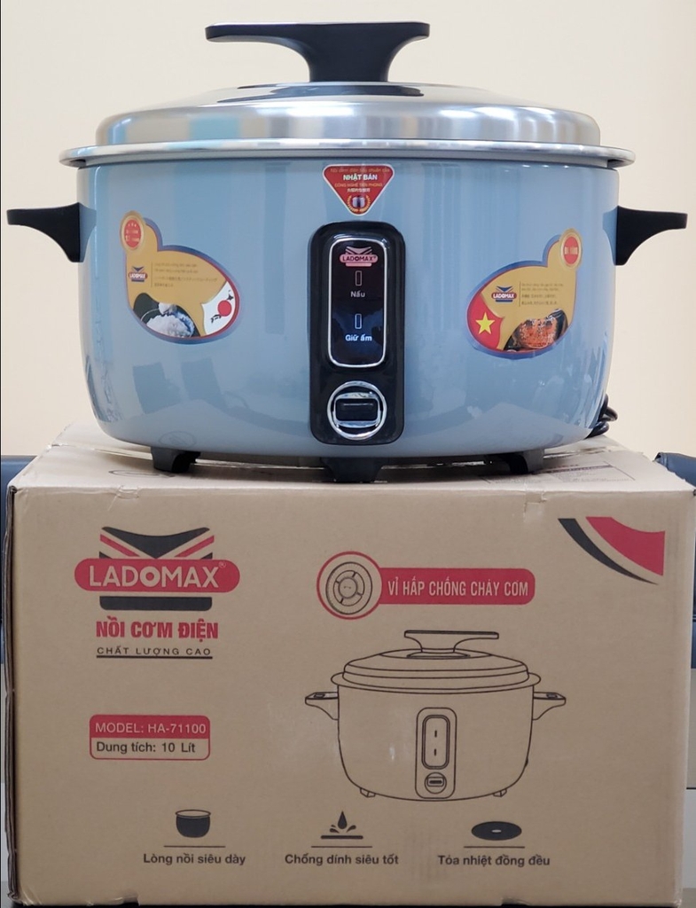 Nồi cơm điện nắp rời 10L Ladomax Ha-71100