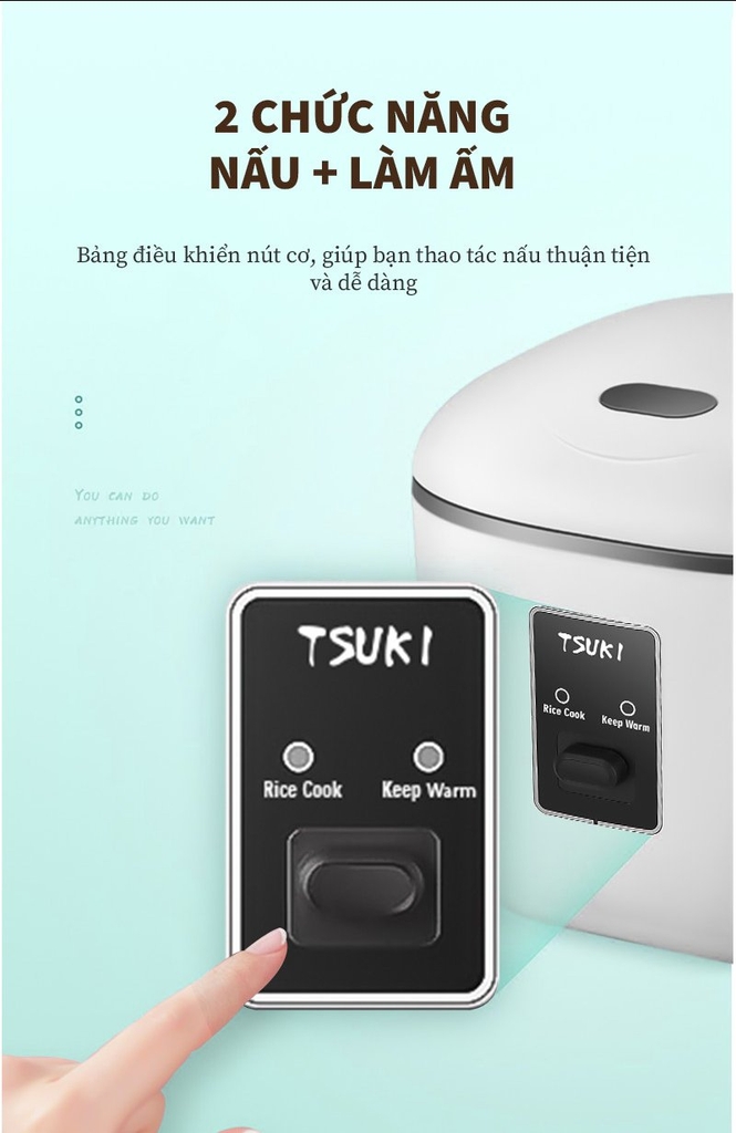 Nồi cơm điện 1.2L Tsuki TS-XH30JX (1tx8)