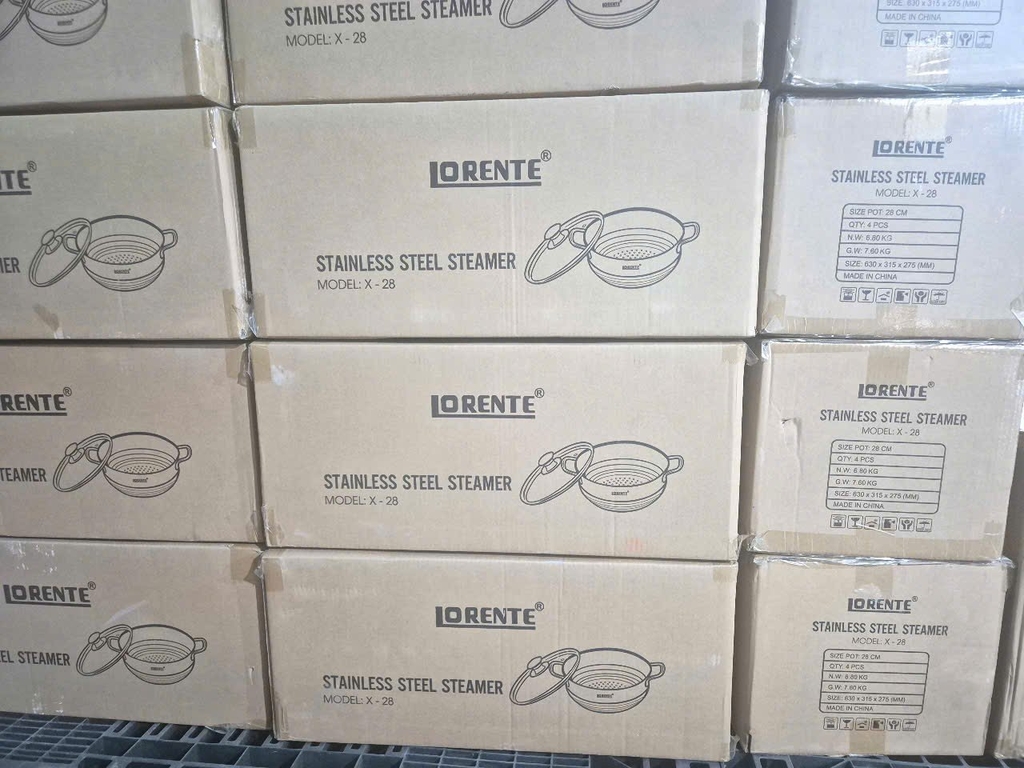 Xững hấp đa dụng 28cm inox 304 Lorente X-28 (1tx4)