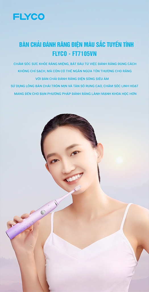 Bàn chải sóng âm điện Flyco FT7105VN