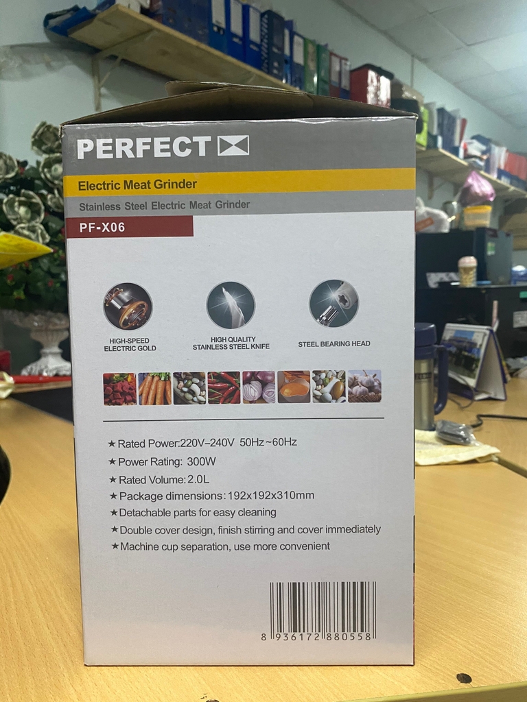Máy xay thịt Perfect PF-X06, 300W, dung tích cối 2L (1tx8)