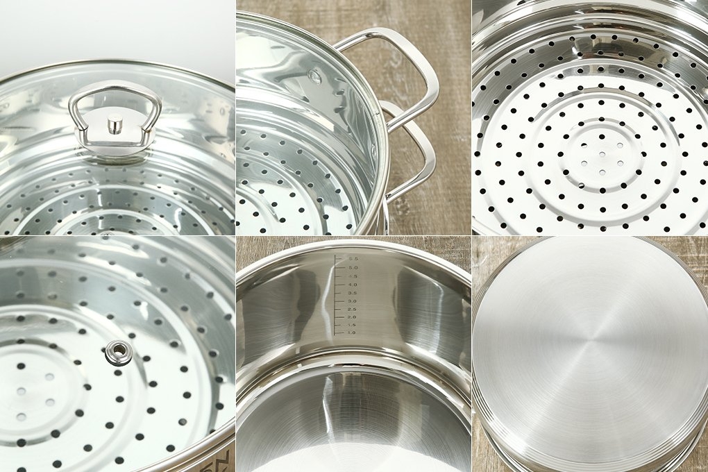 Bộ nồi chảo inox 8 món Greencook GCS241-T1