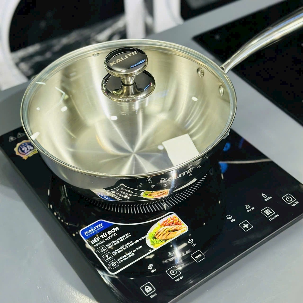 Chảo xào inox 3 lớp 26cm Kalite KWP2601