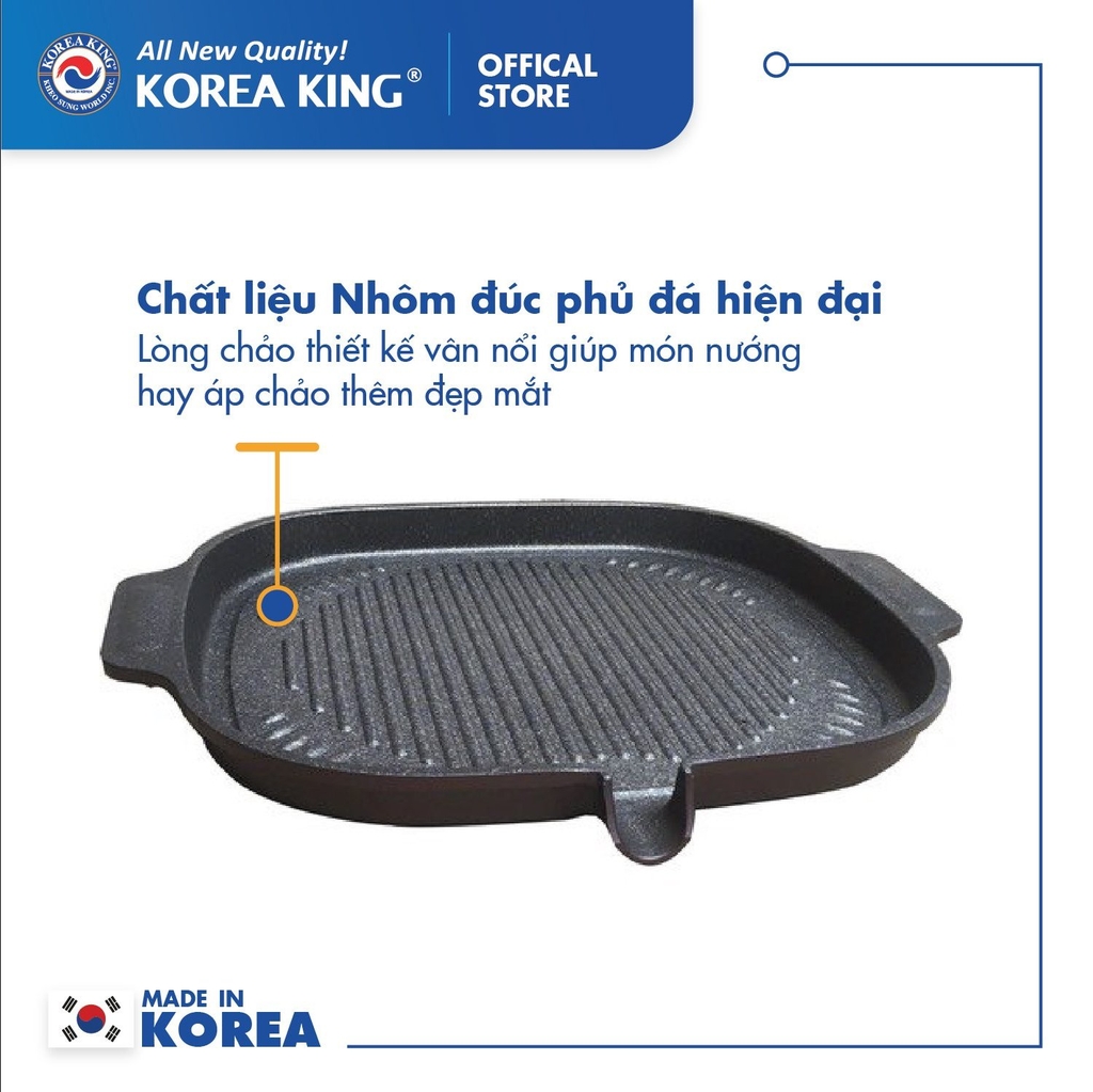 Chảo nướng không dính đáy từ Koreaking KGP-32MHI