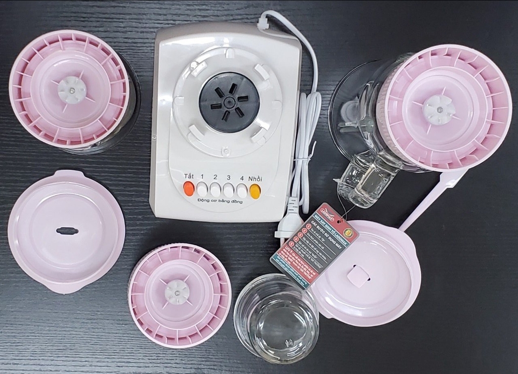 Máy xay sinh tố 3 cối thủy tinh Ladomax Ha-9166-3 (1tx6)