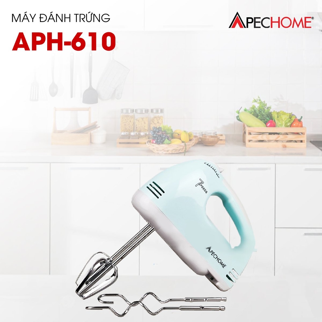 Máy đánh trứng 7 tốc độ Apechome APH-610 (1tx24)