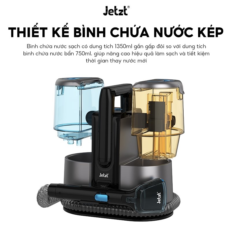 Máy giặt sofa cầm tay đa năng Jetzt G3, làm sạch toàn diện, lực hút 12.000PA