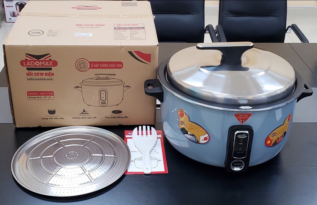Nồi cơm điện nắp rời 10L Ladomax Ha-71100