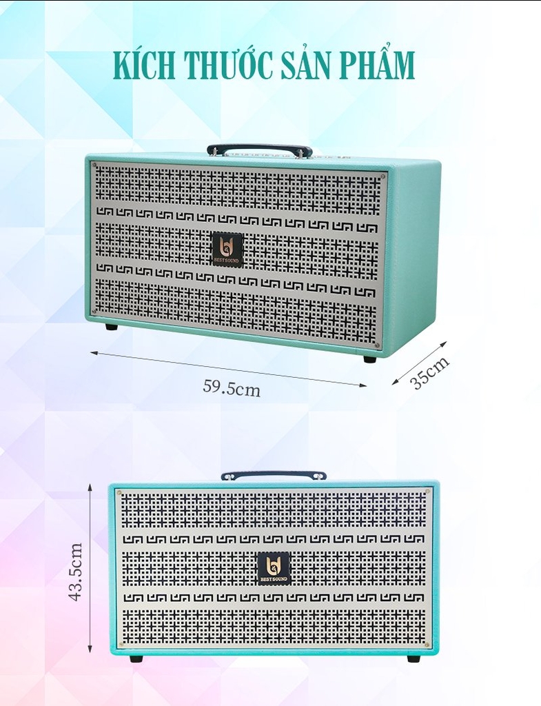 Loa kéo xách tay Bestsound M8PRO, Bass 8 inch đôi, 100W