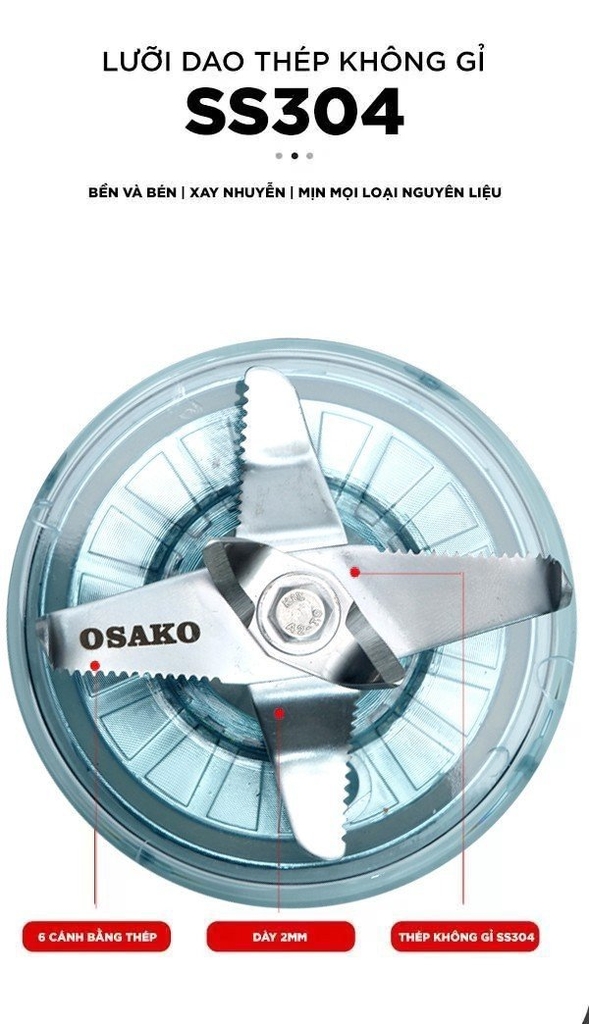 Máy sinh tố công nghiệp 1700w Osako OS-1723 (1tx4)