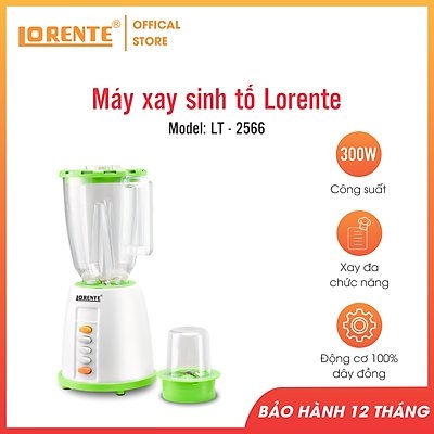 Máy xay sinh tố 2 cối Lorente LT-2566, 300w, 1.5L (1tx6)