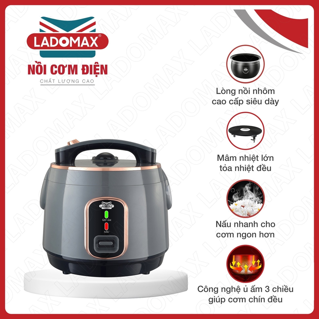 Nồi cơm điện nắp gài 1.8L Ladomax Ha-7518