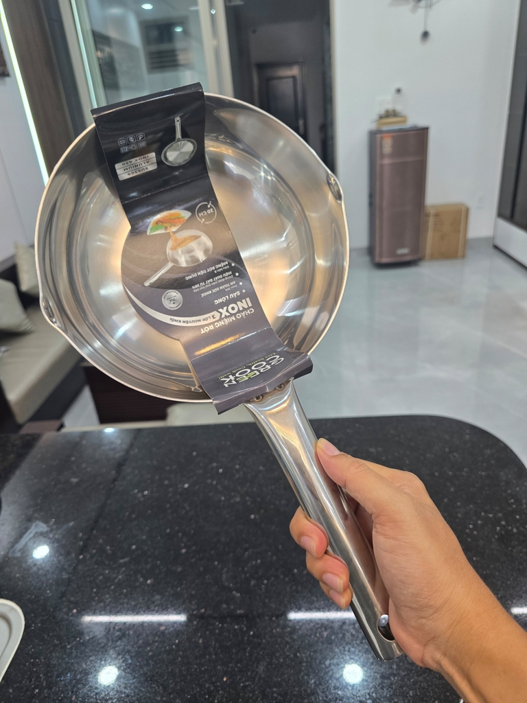 Chảo sâu inox 3 lớp miệng rót 20cm Greencook GCP255-20IH (1tx6)