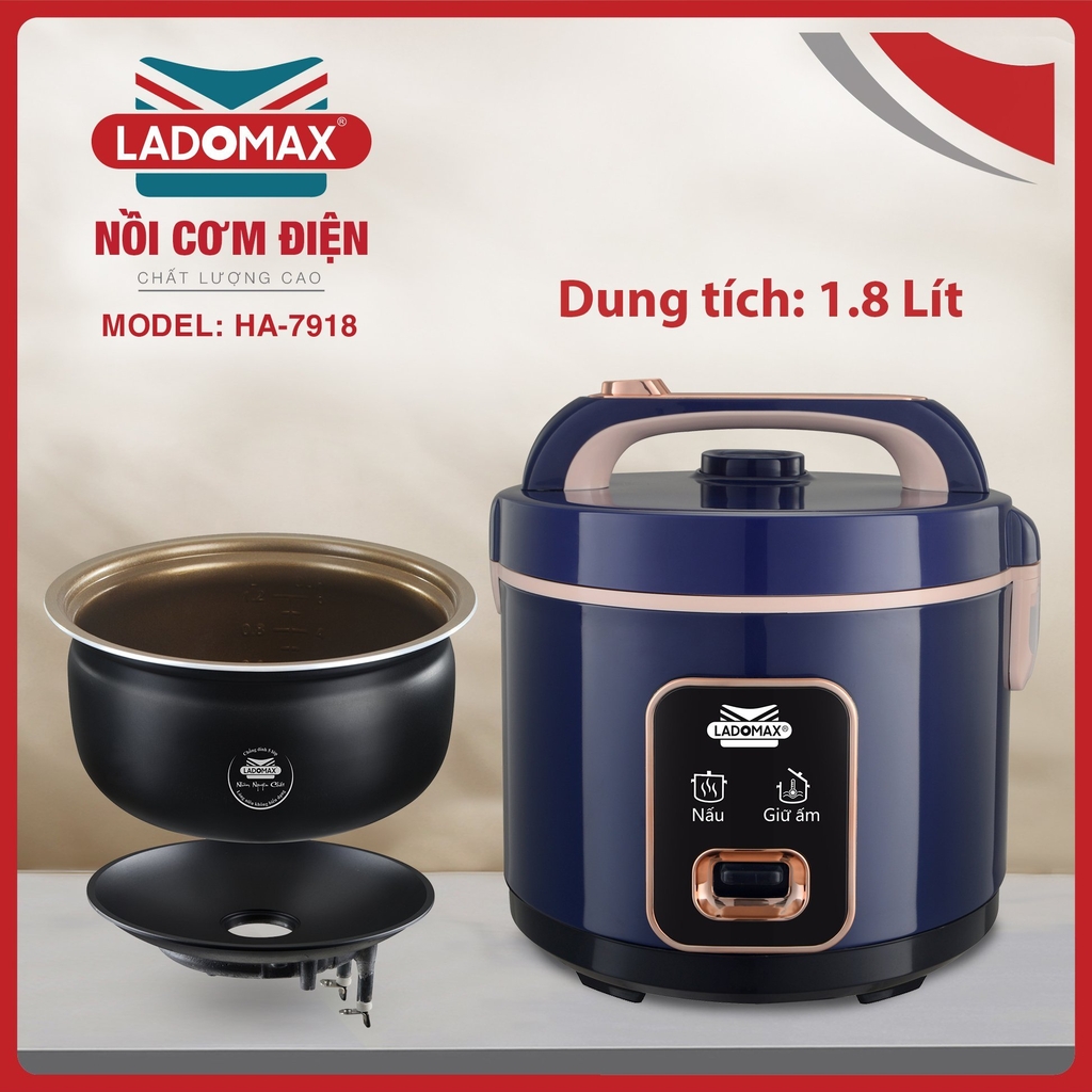 Nồi cơm điện 1.8L Ladomax Ha-7918 (1tx6)