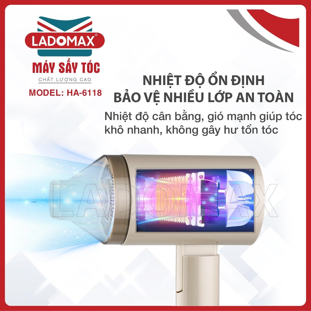 Máy sấy tóc Ladomax Ha-6118 (1tx32)