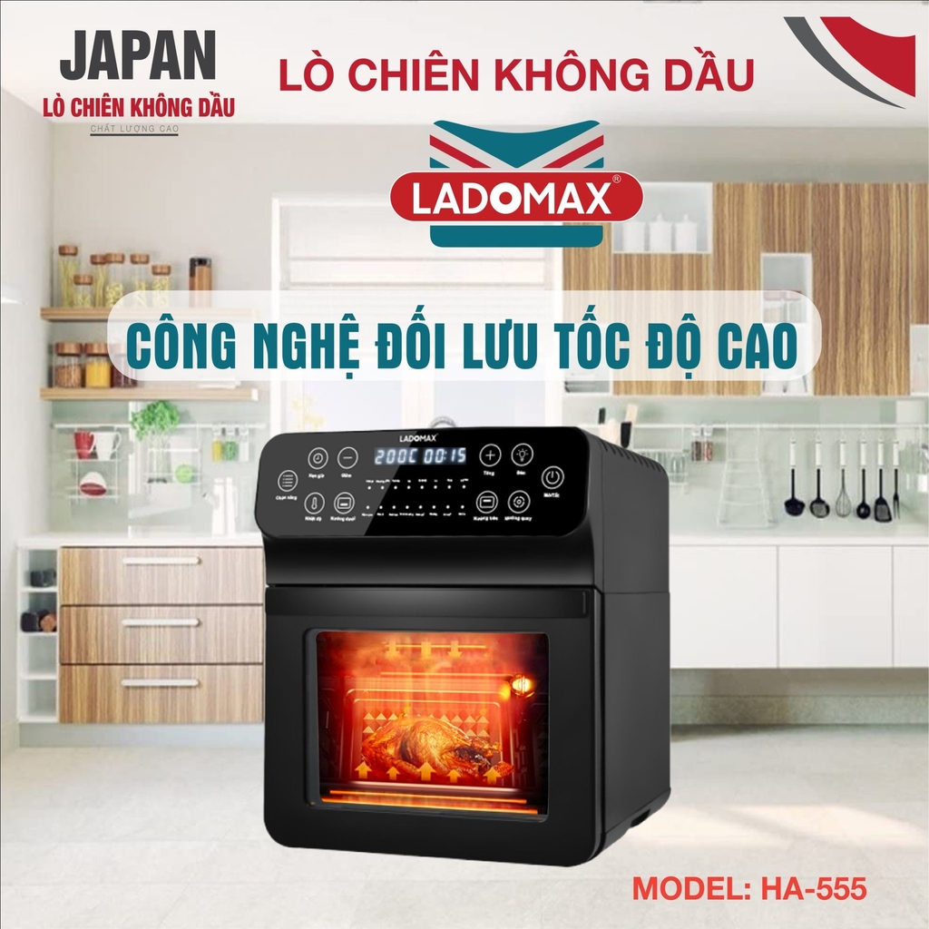 Nồi chiên không dầu 16L Ladomax Ha-555