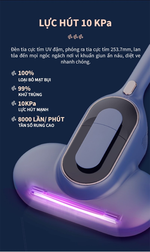 Máy hút bụi ra giường, sofa Tsuki TS-HC01 (1tx8)