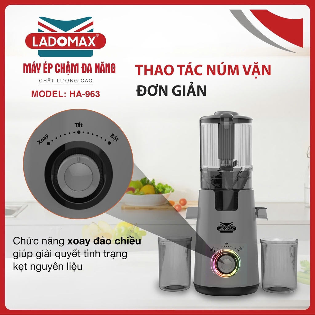 Máy ép chậm cao cấp Ladomax Ha-963