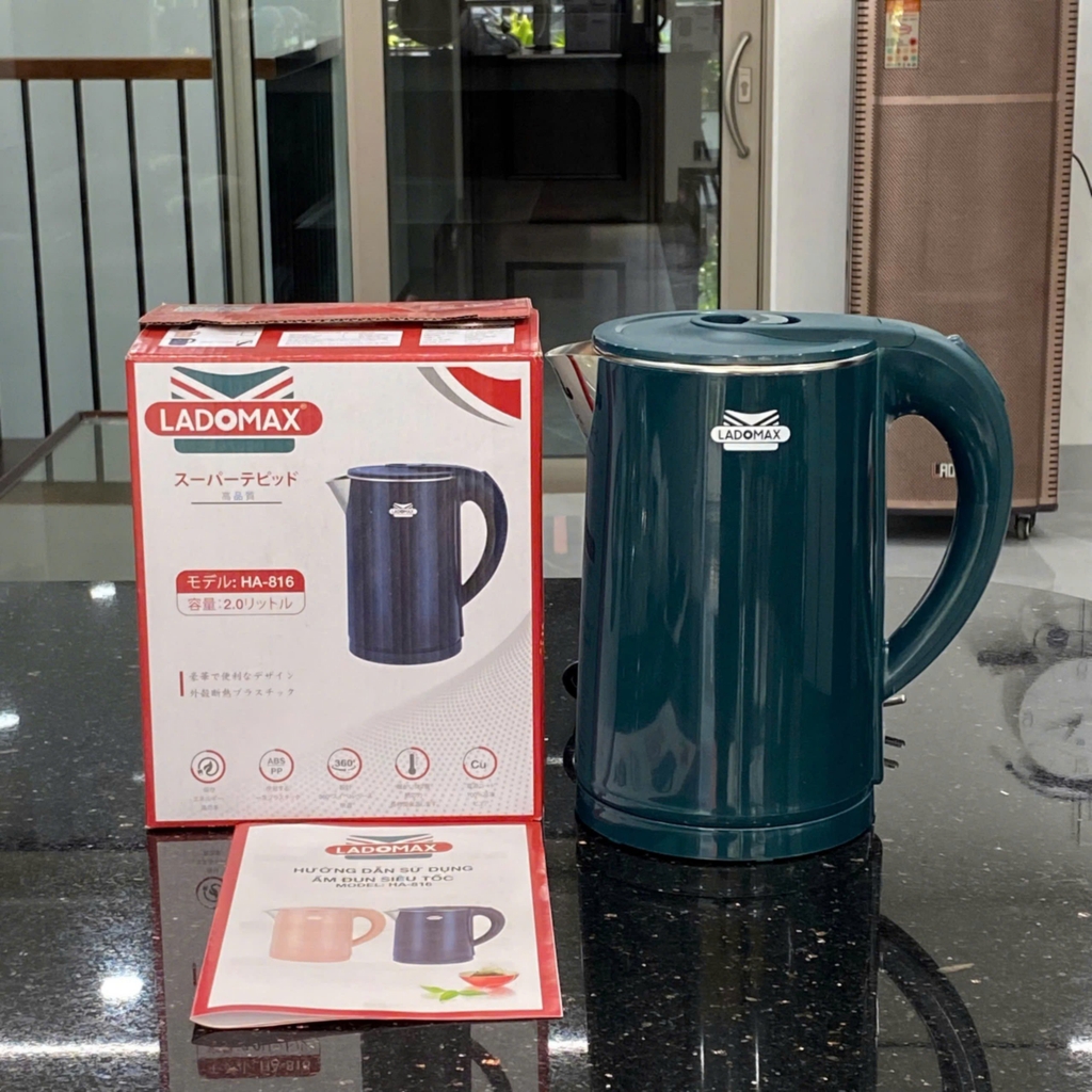 Ấm đun siêu tốc 2 lớp Ladomax Ha-816 (1tx16)