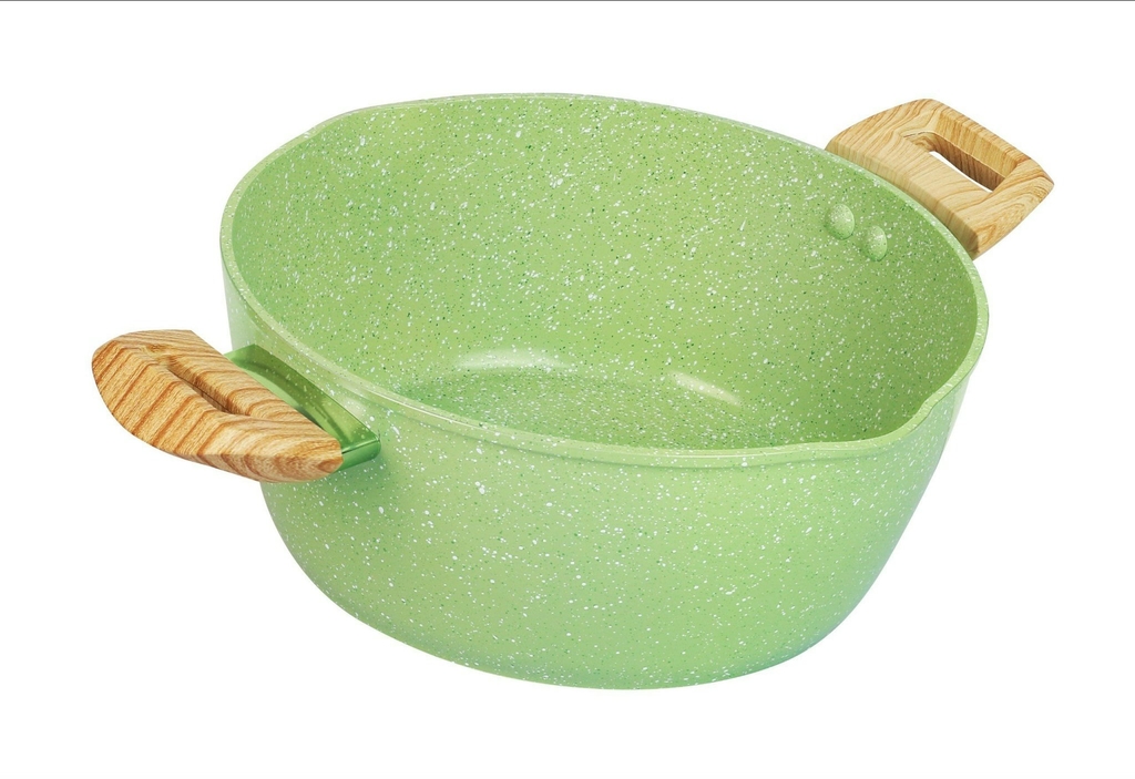 Nồi men đá miệng rót 24cm Greencook GCS231-24IH (1tx6)