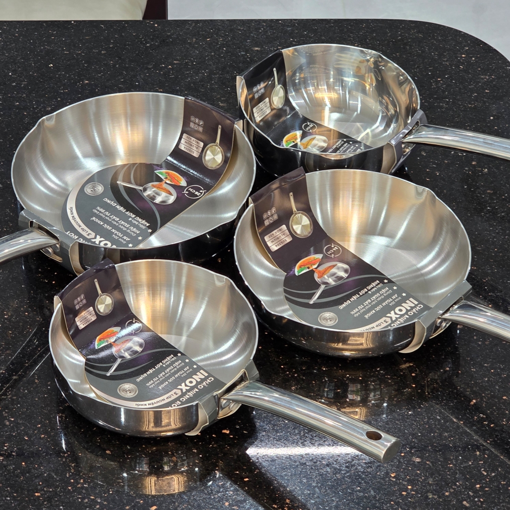 Chảo inox 3 lớp miệng rót 26cm Greencook GCP254-26IH (1tx6)