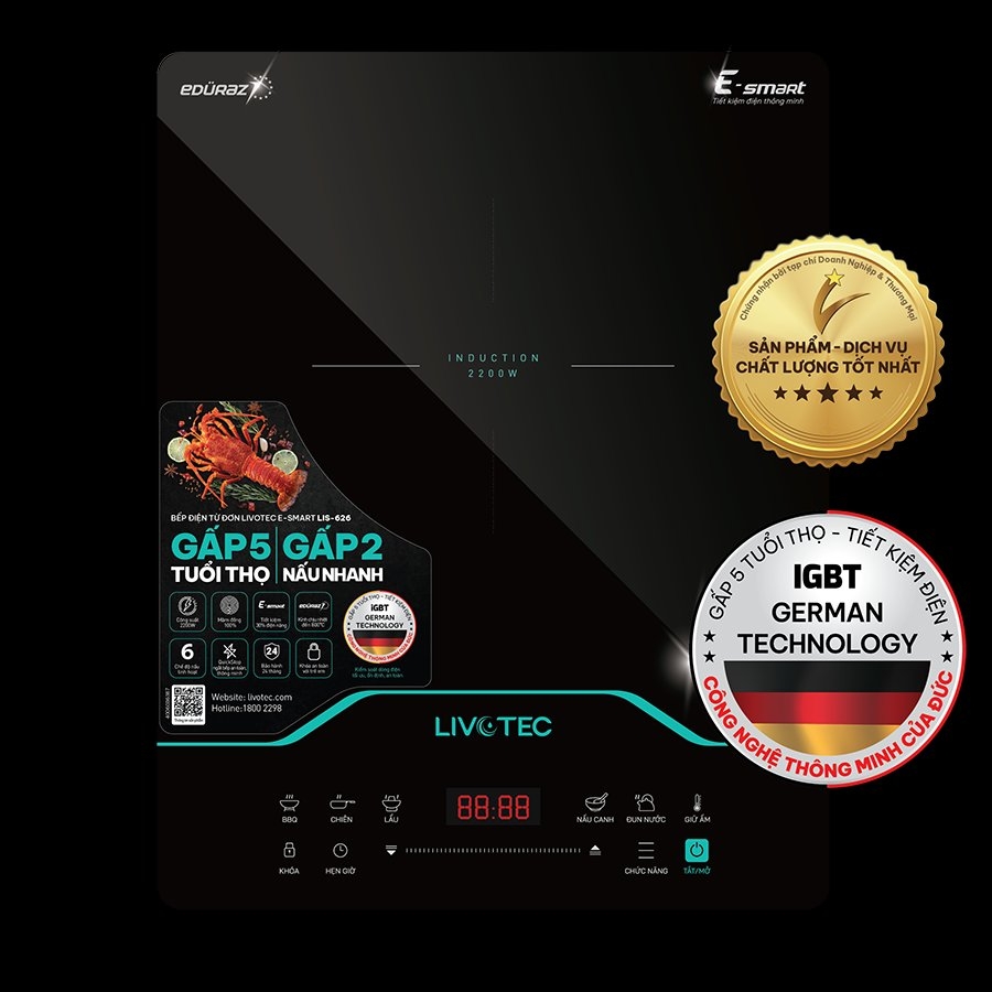 Bếp điện từ Livotec E-smart LIS-626 (1tx6)
